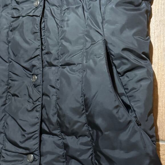 Cole Haan Black Long Puffer Coat Down Feather Womens Sz Medium - Picture 9 of 16